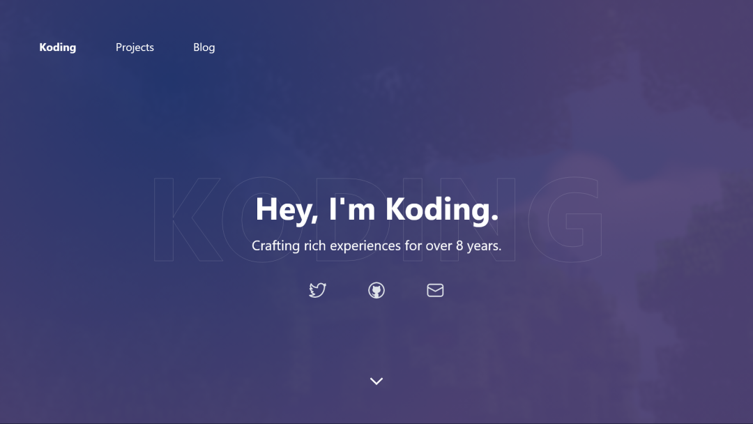 Koding Dev site design on xenons.net
